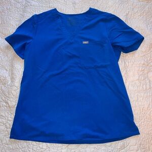 FIGS Women’s Royal Blue Catarina One-Pocket Scrub Top; Size L